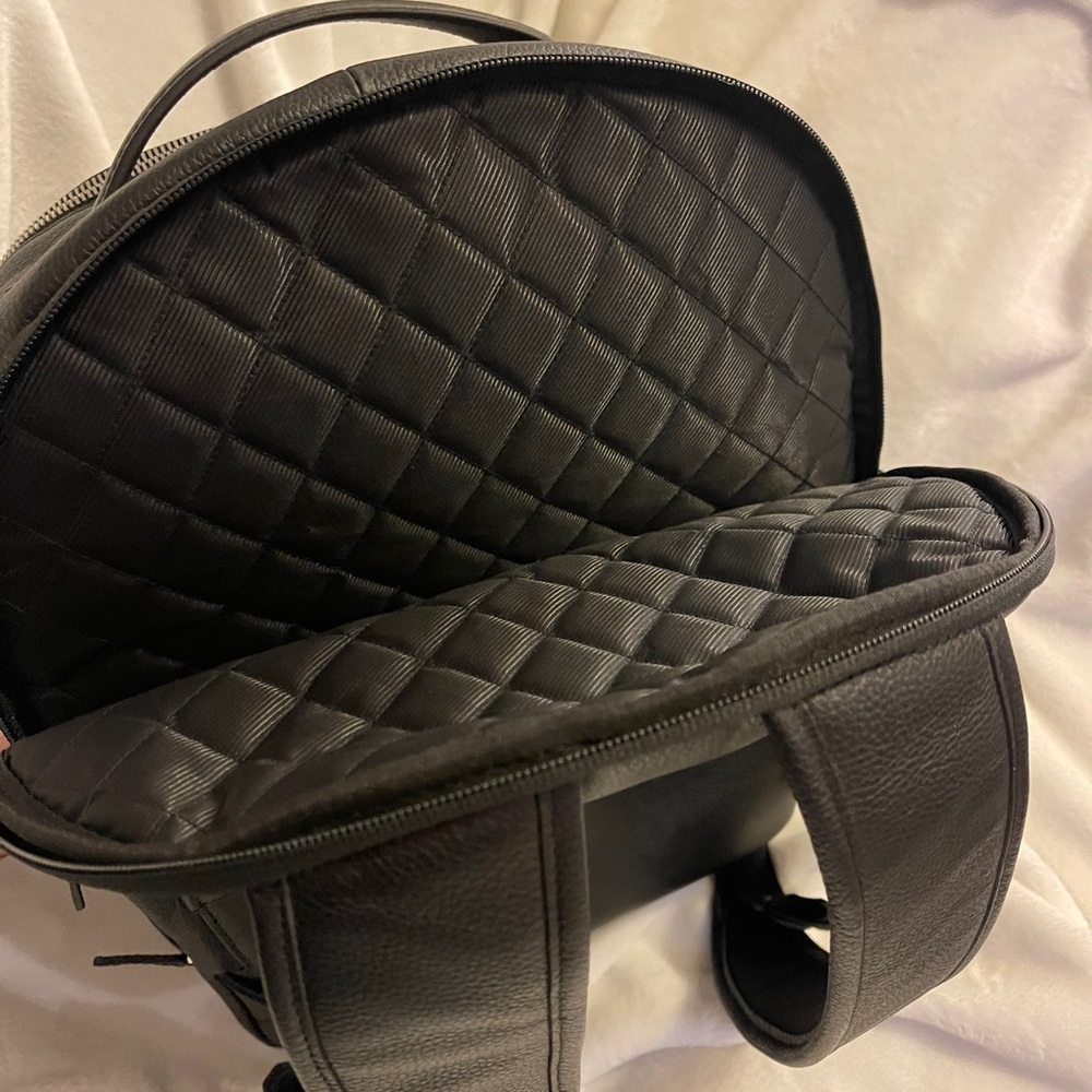 Black Leather Backpack - Picture 6 of 9